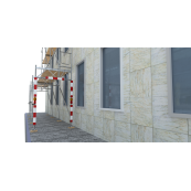 Warning sign with pipe clamps | with foil RA2/B